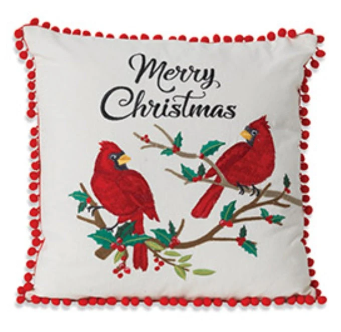 16" Fabric Holiday Design Throw Pillow 3 16" Fabric Holiday Design Throw Pillow - Image 3