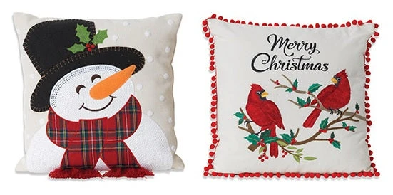 16" Fabric Holiday Design Throw Pillow 1 16" Fabric Holiday Design Throw Pillow