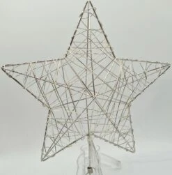 12" Pre-Lit Wire Wrapped Star Christmas Tree Topper -Courtyard Home Furnishings Store 989784 4