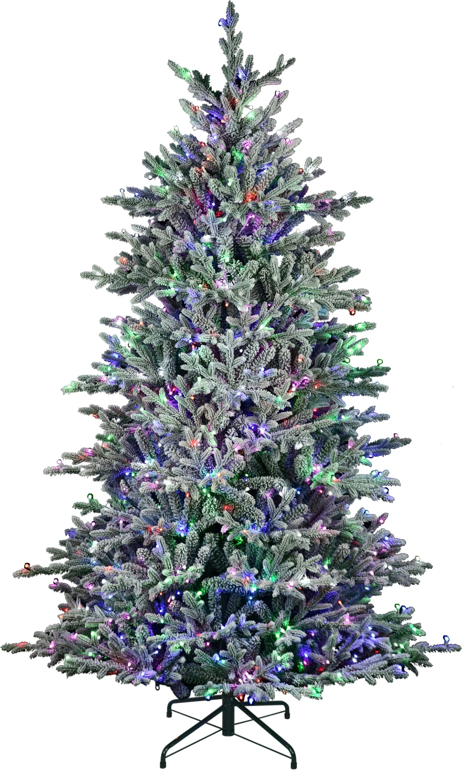 7' Flocked Appalachian Pre-Lit Artificial Christmas Tree 1 7' Flocked Appalachian Pre-Lit Artificial Christmas Tree