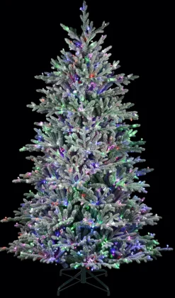 7' Flocked Appalachian Pre-Lit Artificial Christmas Tree -Courtyard Home Furnishings Store 990022 4 scaled