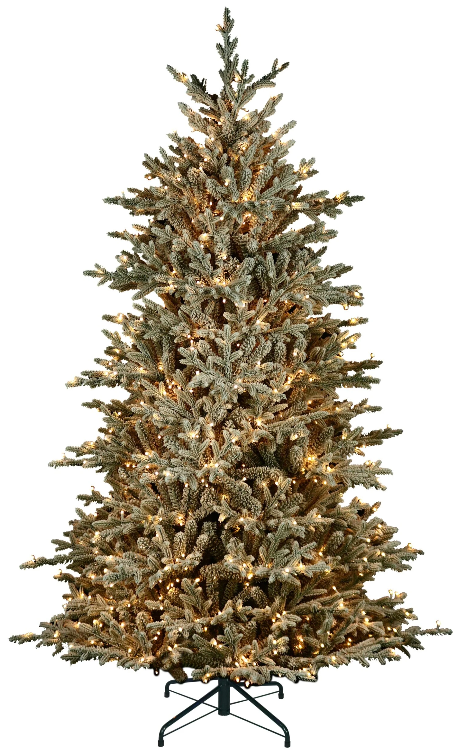 7' Flocked Appalachian Pre-Lit Artificial Christmas Tree 3 7' Flocked Appalachian Pre-Lit Artificial Christmas Tree - Image 3