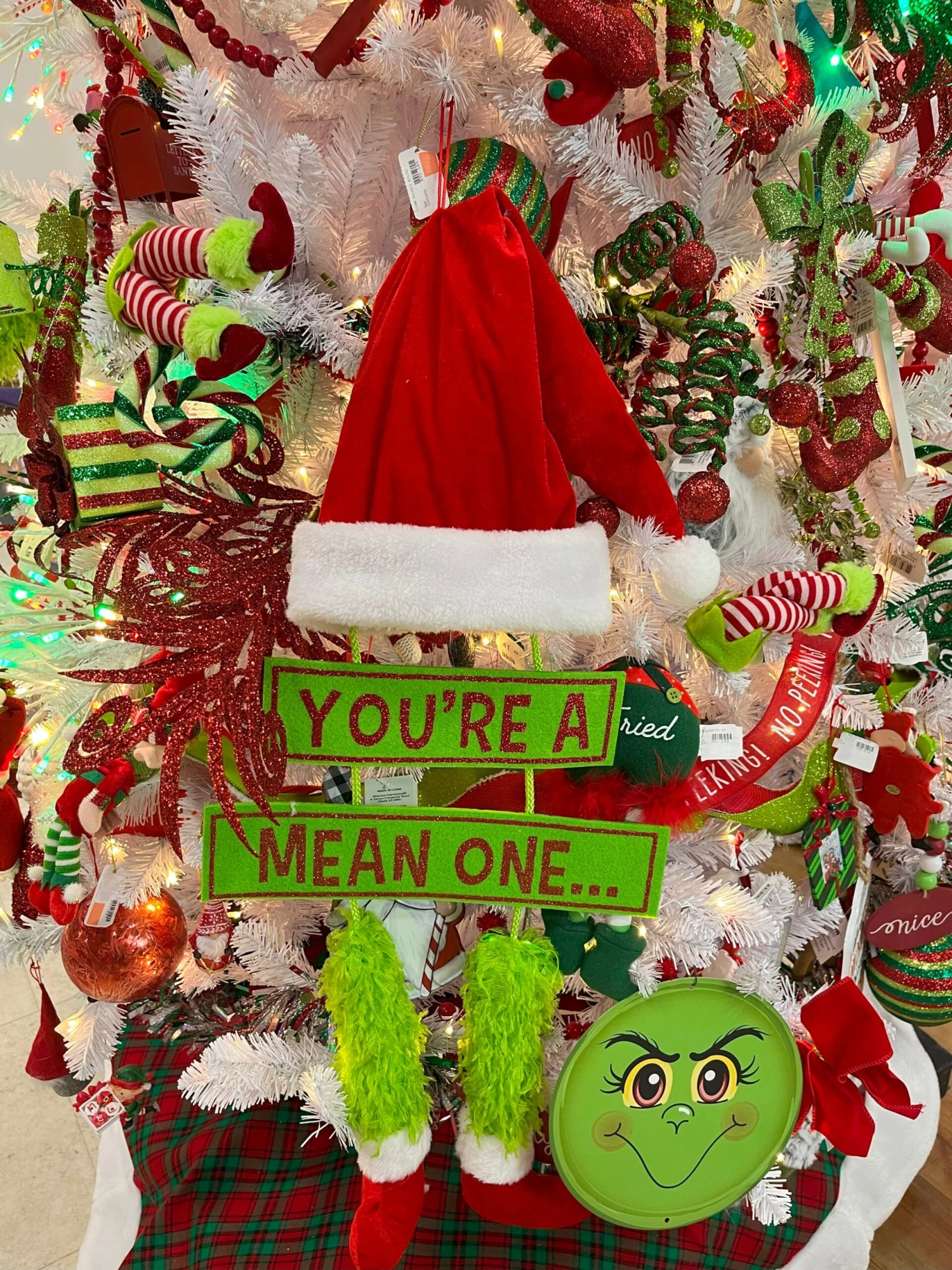 29" You're A Mean One Grinch Hanging Decoration 2 29" You're A Mean One Grinch Hanging Decoration - Image 2