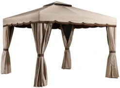 10' X 10' Rivel Soft Top Gazebo With Netting And Curtains By Sojag -Courtyard Home Furnishings Store 990235 3
