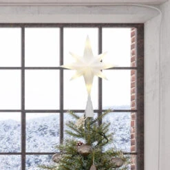 Warm White LED Christmas Star Tree Topper -Courtyard Home Furnishings Store 990372