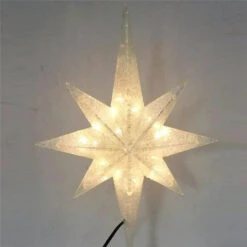 Warm White LED Christmas Star Tree Topper -Courtyard Home Furnishings Store 990372 3