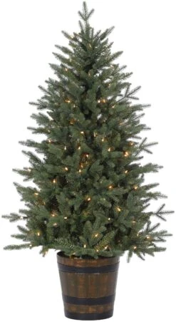 5' Bedford Spruce Pre-Lit Potted Artificial Tree