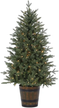 5' Bedford Spruce Pre-Lit Potted Artificial Tree