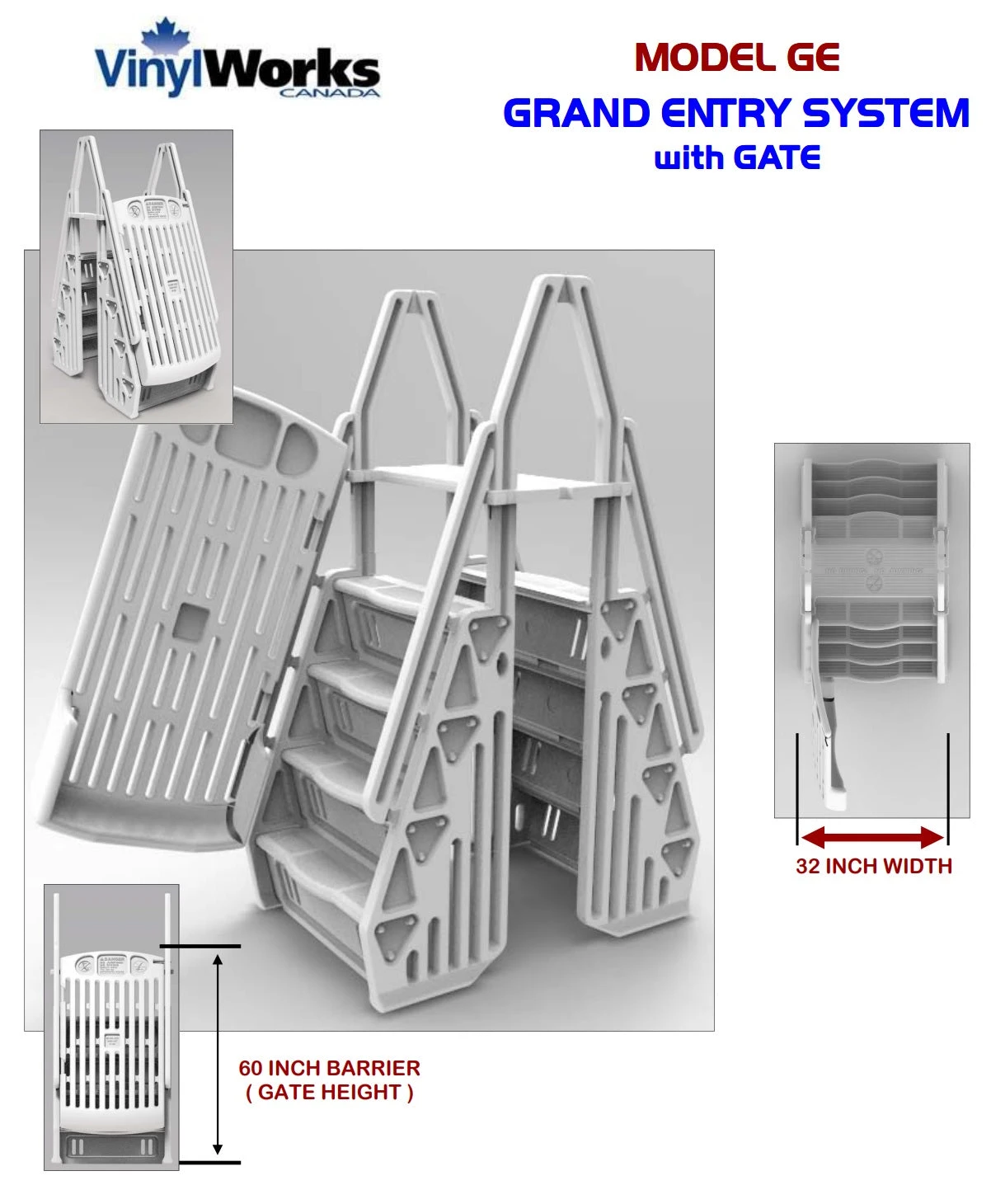 Grand Entry Double Step Pool Entry System With Gate 5 Grand Entry Double Step Pool Entry System With Gate - Image 5