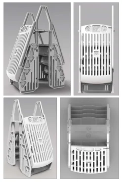 Grand Entry Double Step Pool Entry System With Gate 12 Grand Entry Double Step Pool Entry System With Gate -Courtyard Home Furnishings Store 991464 6