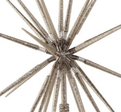 16" Silver Starburst Foldable Tree Topper -Courtyard Home Furnishings Store 991718