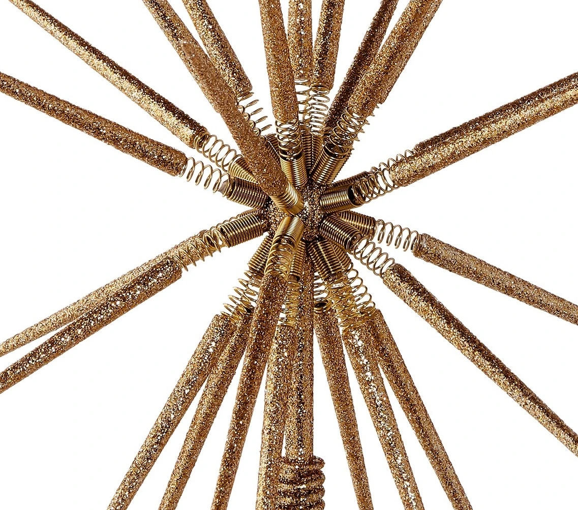 16" Champagne Gold Starburst Foldable Tree Topper 3 16" Champagne Gold Starburst Foldable Tree Topper - Image 3