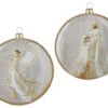 5.5" Holy Family/Angel Oval Disc Ornament