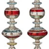 9.75" Vintage Finial Glass Ornament