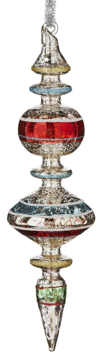 9.75" Vintage Finial Glass Ornament 5 9.75" Vintage Finial Glass Ornament - Image 5