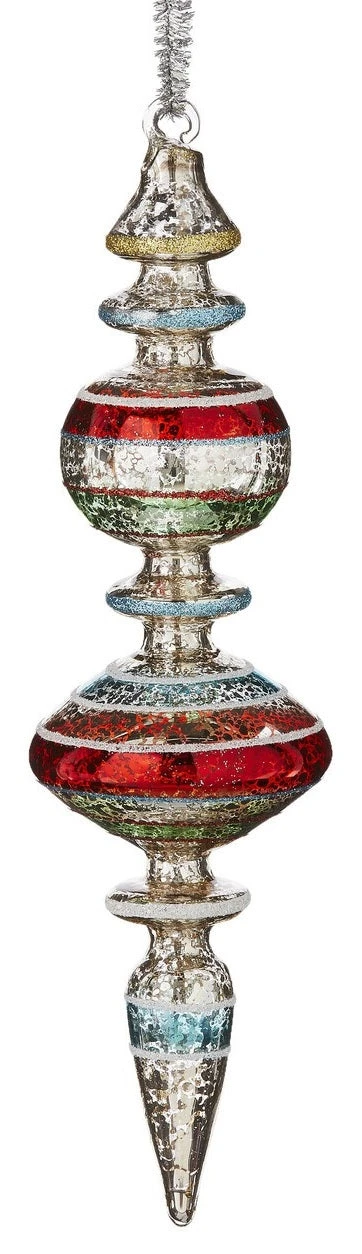 9.75" Vintage Finial Glass Ornament 6 9.75" Vintage Finial Glass Ornament - Image 6