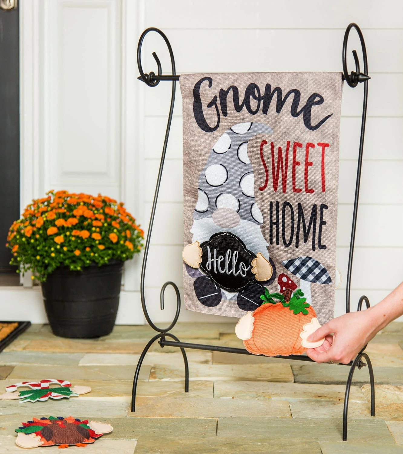 Gnome Interchangeable Burlap Boutique™ Garden Flag 3 Gnome Interchangeable Burlap Boutique™ Garden Flag - Image 3