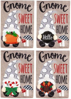 Gnome Interchangeable Burlap Boutique™ Garden Flag
