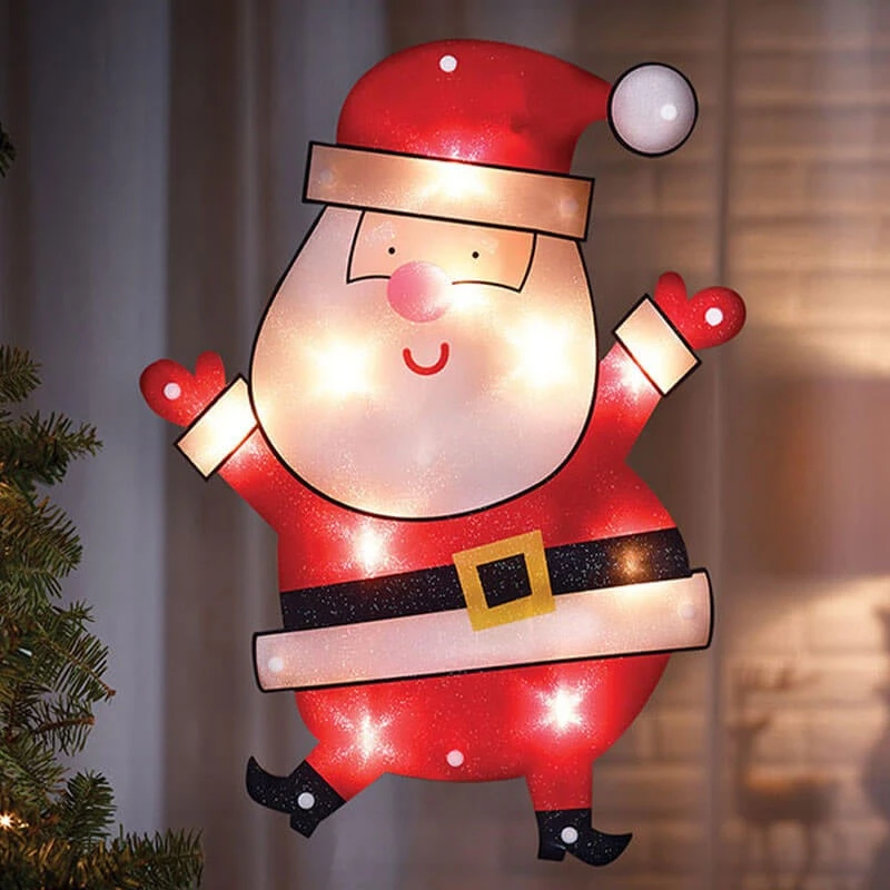 16" Shimmer Santa Wall & Window Light Art 1 16" Shimmer Santa Wall & Window Light Art