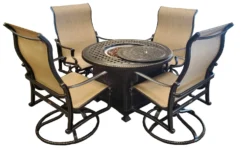 GES Bel Air Sling Cast Aluminum Fire & Chat Sets -Courtyard Home Furnishings Store 992504 2 scaled