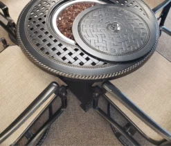 GES Bel Air Sling Cast Aluminum Fire & Chat Sets -Courtyard Home Furnishings Store 992504 3 scaled