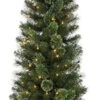 7.5' Shelby Narrow Pine Hard And Mixed Cashmere Pre-Lit Pencil Tree