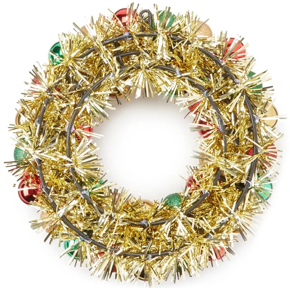 16" Red, Green & Gold Shatterproof Ornament Wreath 4 16" Red, Green & Gold Shatterproof Ornament Wreath - Image 4