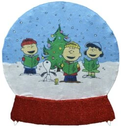 2D Peanuts® Caroling Scene LED Snow Globe Yard Decoration 8 2D Peanuts® Caroling Scene LED Snow Globe Yard Decoration -Courtyard Home Furnishings Store 992632 4