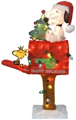 3D Peanuts® Snoopy And Woodstock On Mailbox LED Christmas Yard Art Decoration 8 3D Peanuts® Snoopy And Woodstock On Mailbox LED Christmas Yard Art Decoration -Courtyard Home Furnishings Store 992637