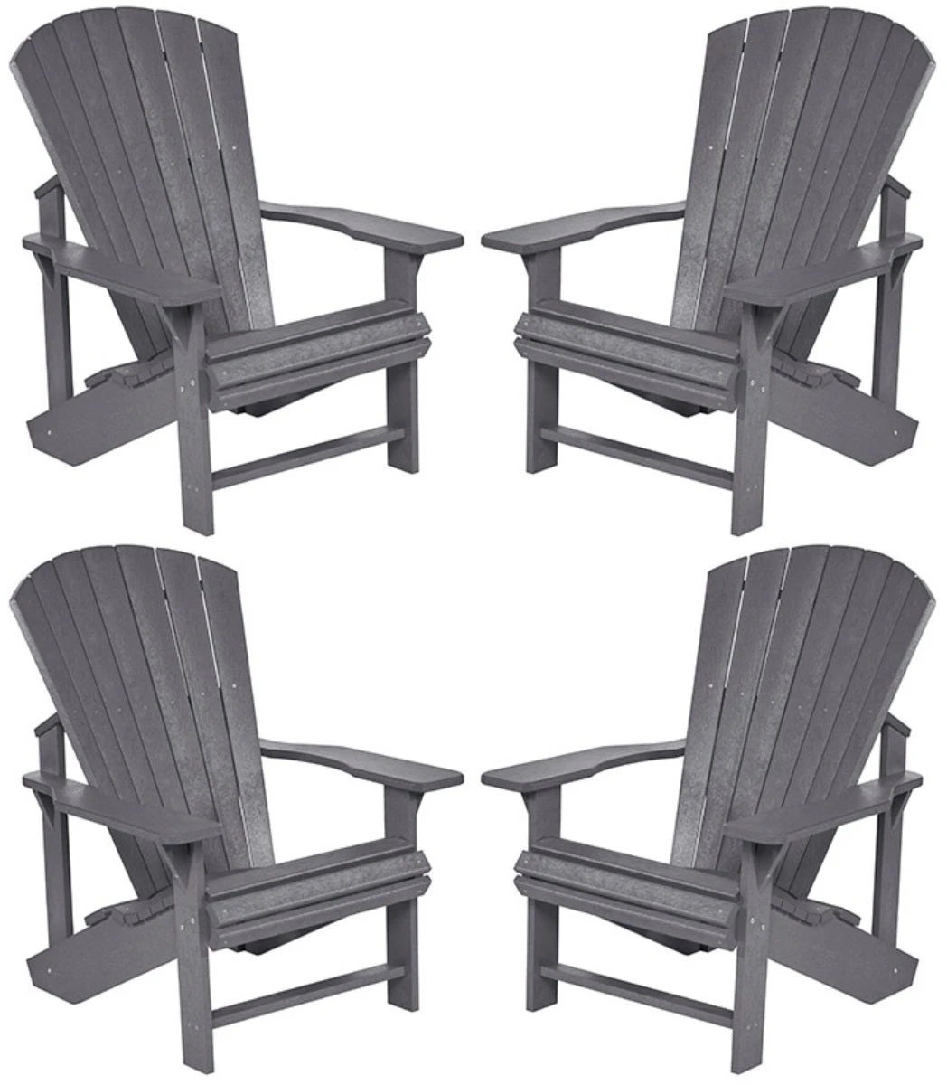 Slate Gray Adirondack Chair Furniture Sets 4 Slate Gray Adirondack Chair Furniture Sets - Image 4