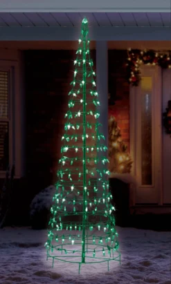 Set Of 2 Wire Cone Trees With Green Twinkling LED Lights -Courtyard Home Furnishings Store 992791 2 5c2cb49c a84e 4c31 b650 1fb323643272 scaled