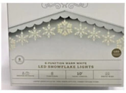 8-Function Warm White LED Snowflake Lights 9 8-Function Warm White LED Snowflake Lights -Courtyard Home Furnishings Store 992905