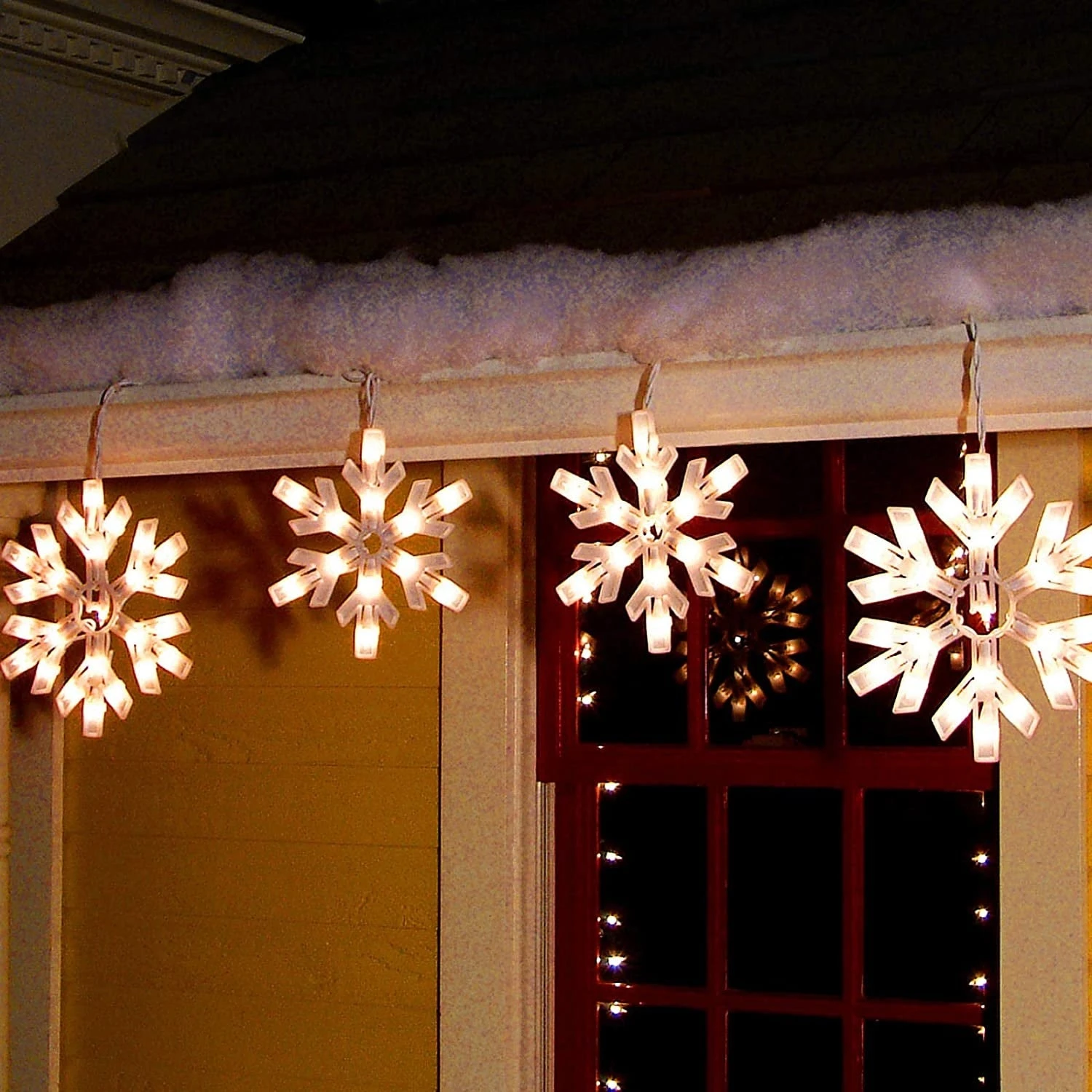 8-Function Warm White LED Snowflake Lights 1 8-Function Warm White LED Snowflake Lights