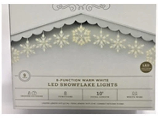 8-Function Warm White LED Snowflake Lights 5 8-Function Warm White LED Snowflake Lights - Image 5