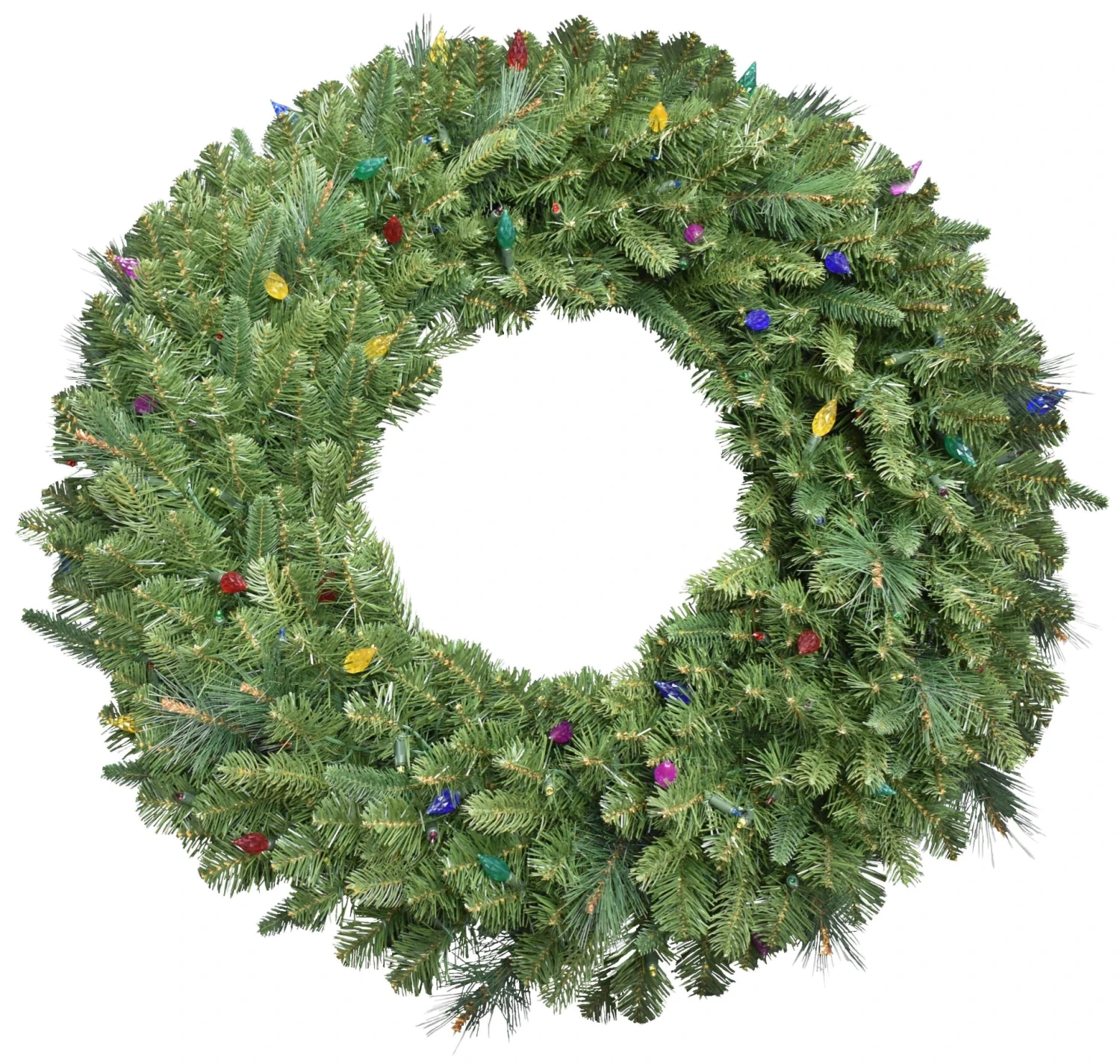 36" Winchester Pine Wreath Pre-Lit With C6 Designer Steady Lights 3 36" Winchester Pine Wreath Pre-Lit With C6 Designer Steady Lights - Image 3