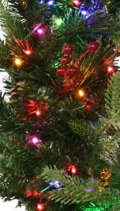 24" Norfolk Pine Wreath With 80 Battery-Operated Starry Lights 7 24" Norfolk Pine Wreath With 80 Battery-Operated Starry Lights -Courtyard Home Furnishings Store 992929 4