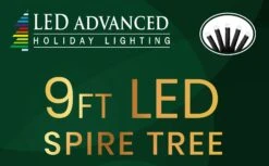 9' LED Spire Tree With Star Yard Art Decoration -Courtyard Home Furnishings Store 993006 2