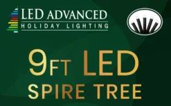 9' LED Spire Tree With Star Yard Art Decoration 8 9' LED Spire Tree With Star Yard Art Decoration -Courtyard Home Furnishings Store 993006 2 scaled