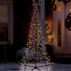 7' LED Spire Tree With Star Yard Art Decoration