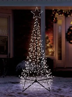 7' LED Spire Tree With Star Yard Art Decoration 7 7' LED Spire Tree With Star Yard Art Decoration -Courtyard Home Furnishings Store 993008