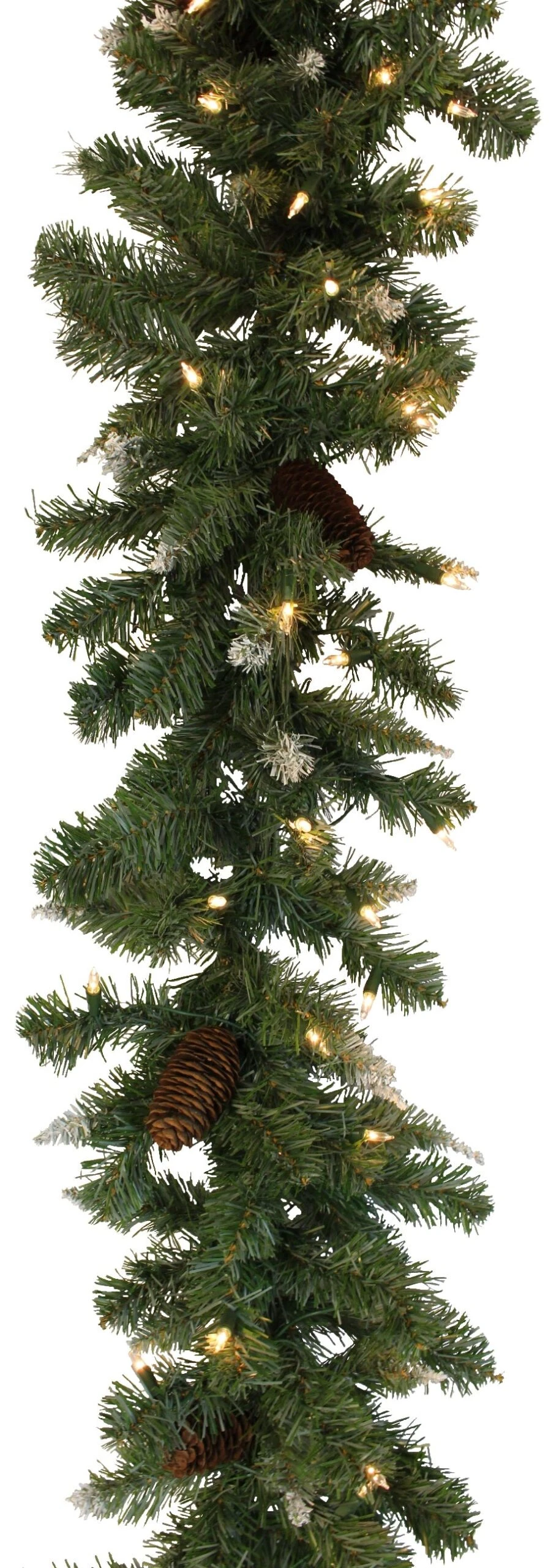 9' Pre-Lit Montana Garland With Pine Cones And Berries 1 9' Pre-Lit Montana Garland With Pine Cones And Berries