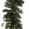 9' Pre-Lit Verona Garland With Pine Cones And Berries