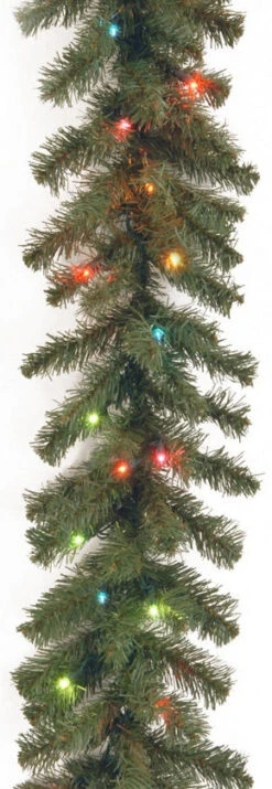 9' New Carrington Pre-Lit Artificial Garland -Courtyard Home Furnishings Store 993088