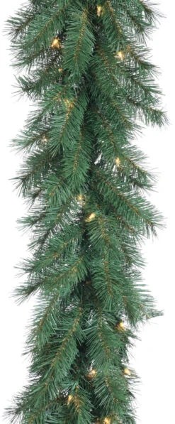 9' New Carrington Pre-Lit Artificial Garland -Courtyard Home Furnishings Store 993089 2