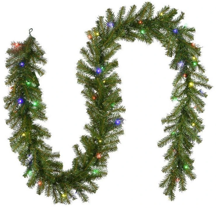 9' Canadian Pine Pre-Lit Artificial Garland 4 9' Canadian Pine Pre-Lit Artificial Garland - Image 4