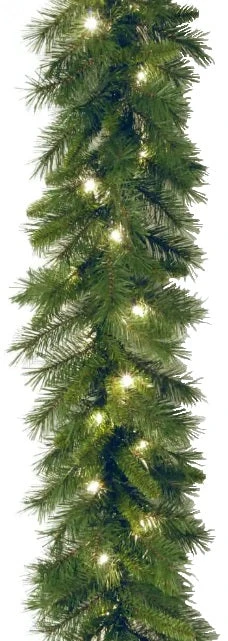 9' Canadian Pine Pre-Lit Artificial Garland 6 9' Canadian Pine Pre-Lit Artificial Garland - Image 6