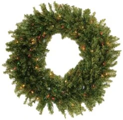 48" New Carrington Pre-Lit Wreath -Courtyard Home Furnishings Store 993131 2
