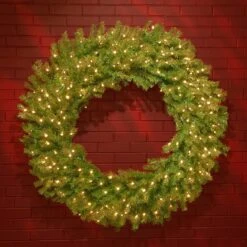 48" New Carrington Pre-Lit Wreath -Courtyard Home Furnishings Store 993132