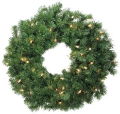 24" New Carrington Pre-Lit Wreath 8 24" New Carrington Pre-Lit Wreath -Courtyard Home Furnishings Store 993135 2