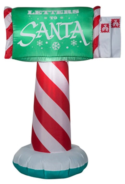 3.5' Letters To Santa Mailbox Inflatable Outdoor Decoration 1 3.5' Letters To Santa Mailbox Inflatable Outdoor Decoration